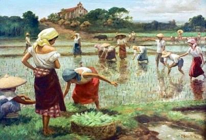 rice planting by Fernando Amorsolo