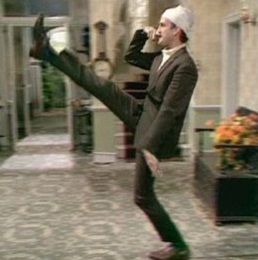 fawlty towers john cleese goose stepping
