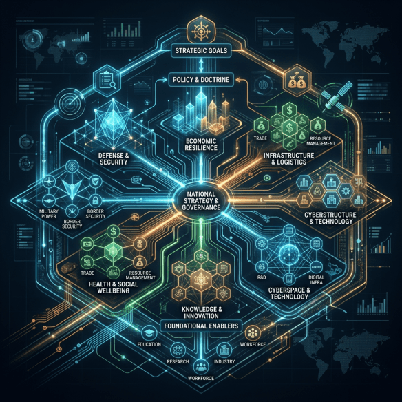 Abstract national capability architecture visualization